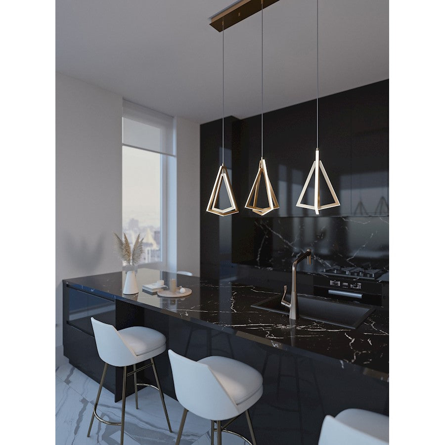 3 Light Linear Pendant, 3000K/120V