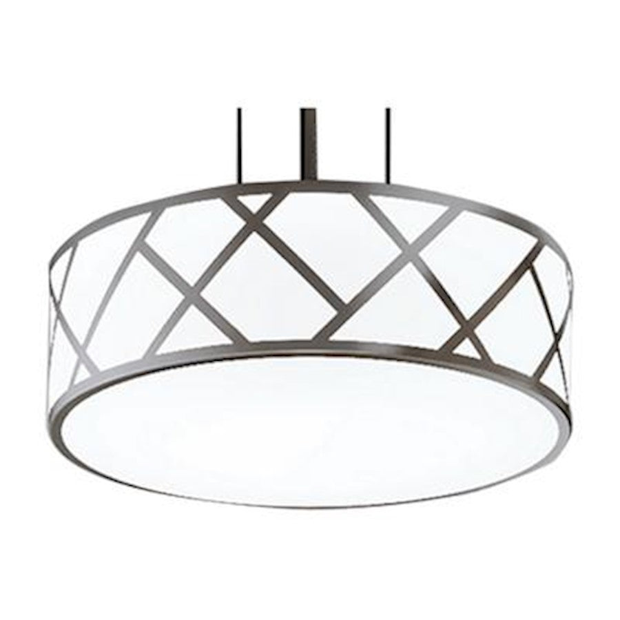 AFX Lighting Haven 17" LED Pendant, 30W/120-277V, Nickel/White - HVNP17LAJUDSN