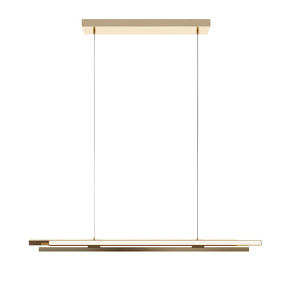 AFX Lighting Indra 3 Light 44" LED Pendant, Brass/White/Brass - IDRP0344LAJUDSB