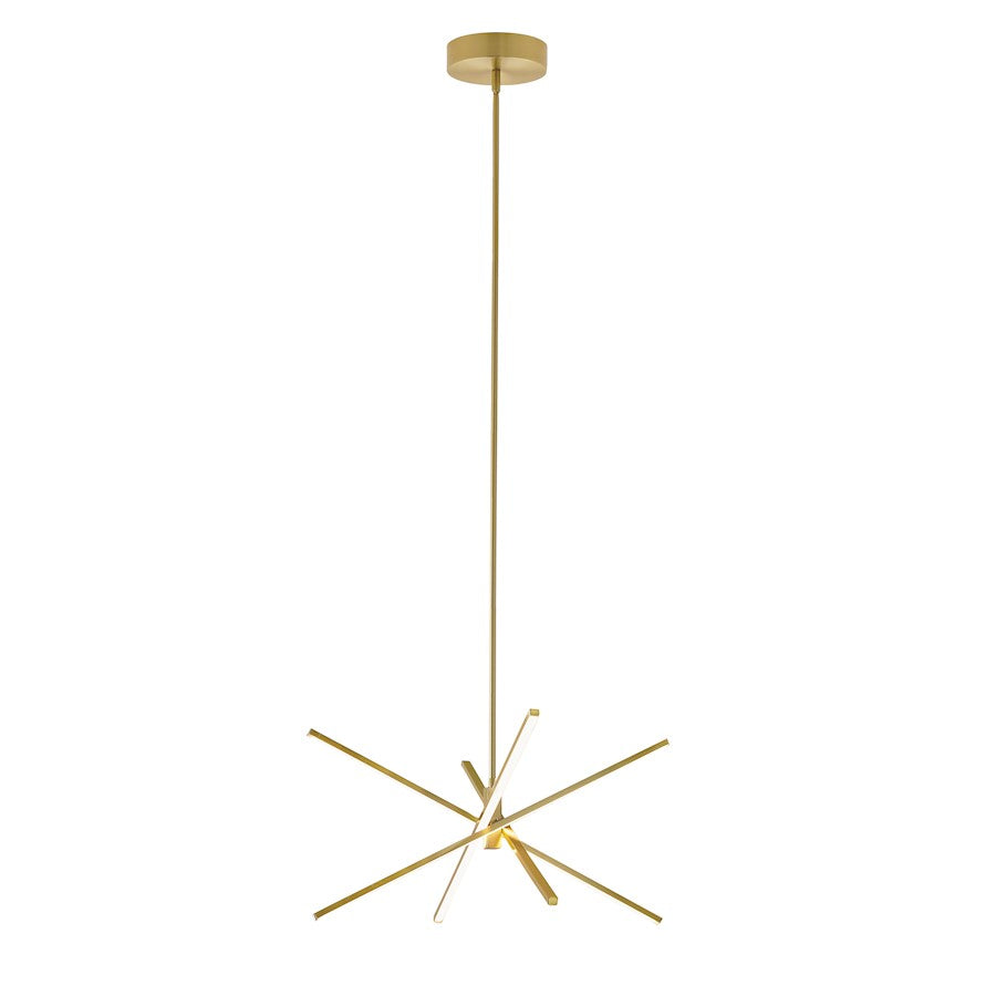 AFX Lighting Jaxx Pendant, LED 42W/2400LM/120V, Satin Brass/WH - JAXP24L30D1SB