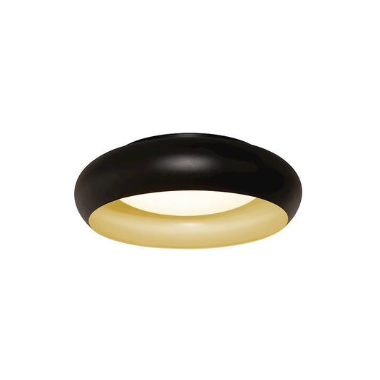 AFX Lighting Kayce 1 Light 12" Flush Mount, Black/Gold - KYCF12LAJD1BK