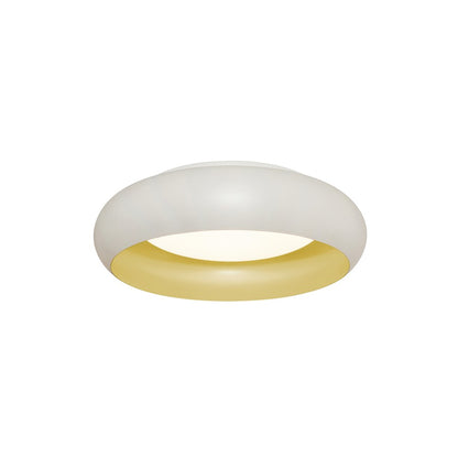 AFX Lighting Kayce 1 Light 12" Flush Mount, White/Gold - KYCF12LAJD1WH