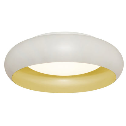 AFX Lighting Kayce 1 Light 19" Flush Mount, White/Gold - KYCF19LAJD1WH