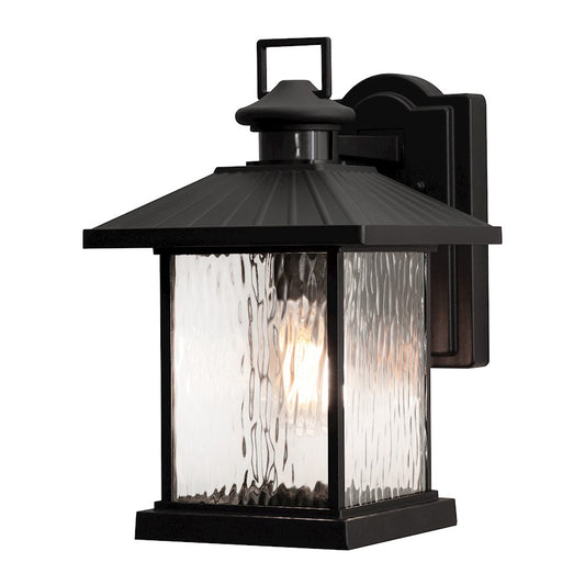 AFX Lighting Lennon 1 Light 12" Outdoor Wall Sconce, Black/Clear - LNNW0711MBBK