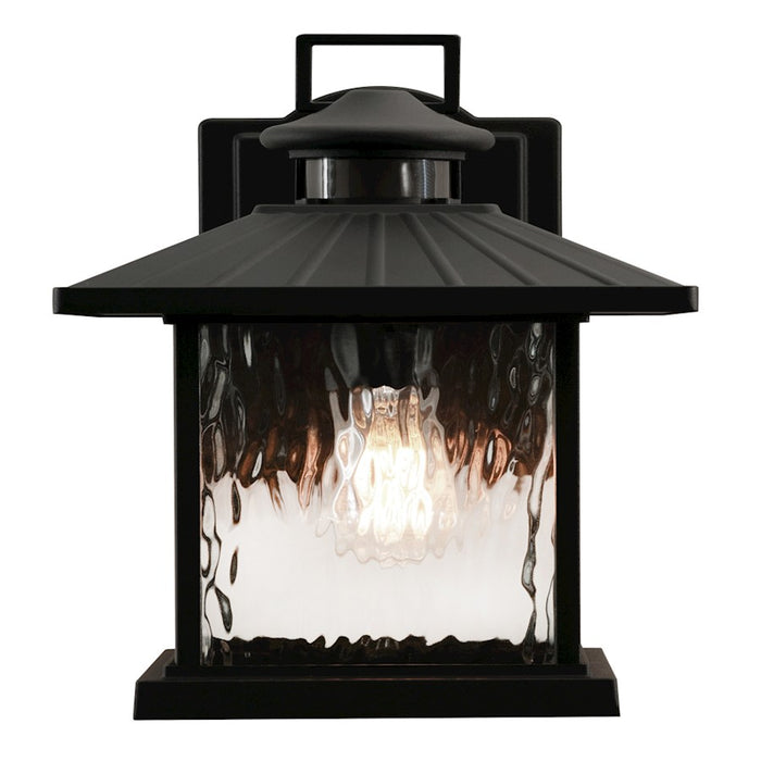 AFX Lighting Lennon 1 Light Outdoor Wall Sconce, Black/Clear