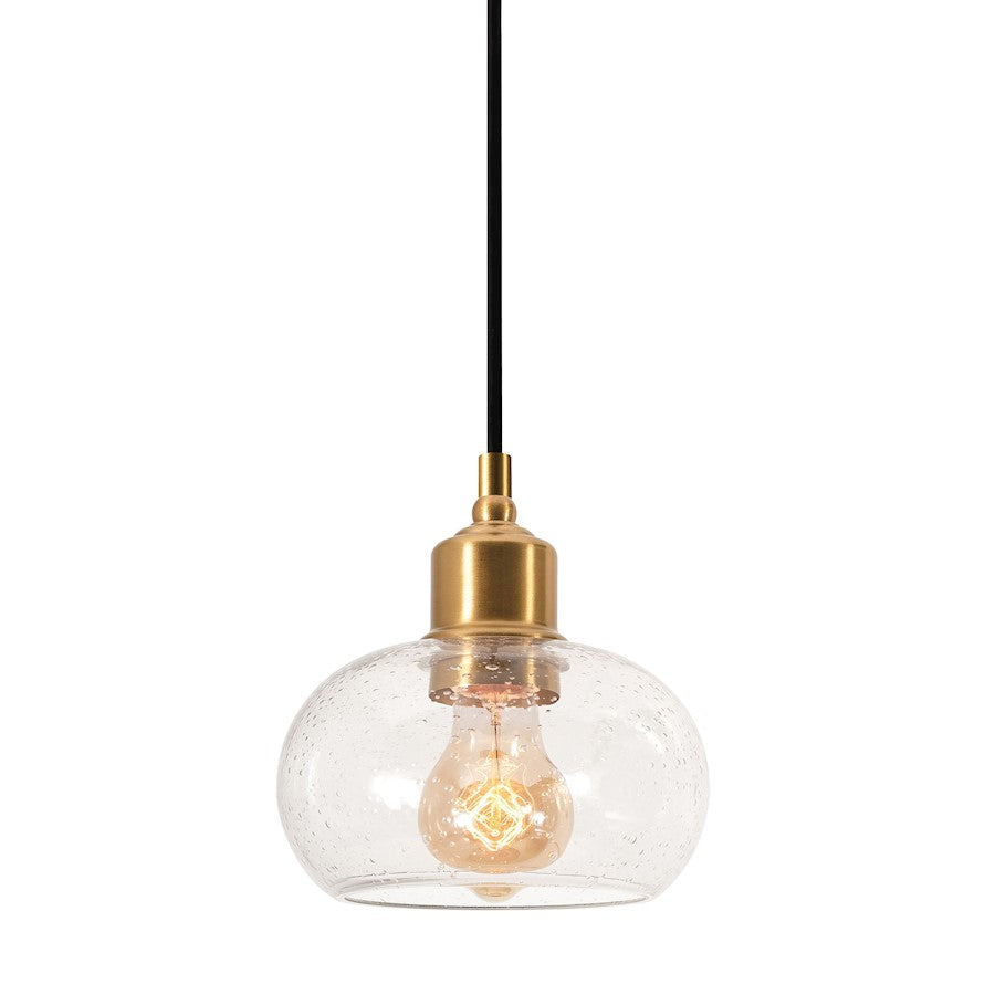 AFX Lighting Laney 7'' Pendant, Vintage Gold/Clear - LNYP07MBVG