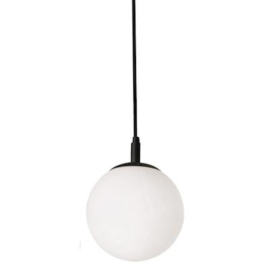 AFX Lighting Loretto 1 Light 7.1" Pendant, 120V, Black/White - LRTP07MBBK