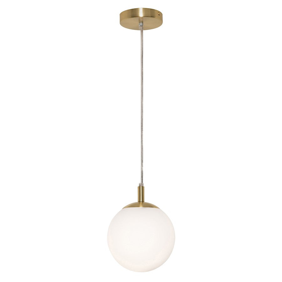 Pendant, Satin Brass/White