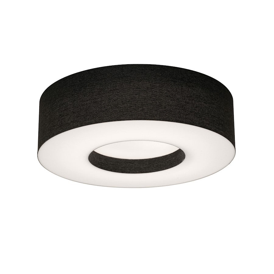 AFX Lighting Montclair 2 Light 12" Flush Mount, Black/Black - MCF1214MB-BK