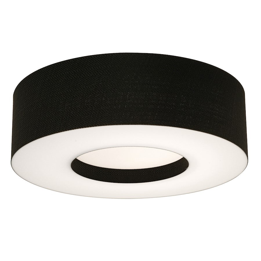 AFX Lighting Montclair 2 Light 15" Flush Mount, Black/Black - MCF1524MB-BK