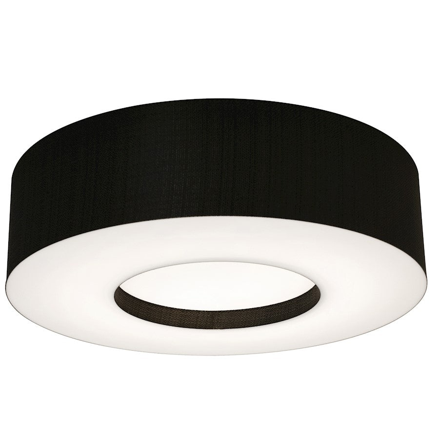 AFX Lighting Montclair 2 Light 19" Flush Mount, Black/Black - MCF1932MB-BK