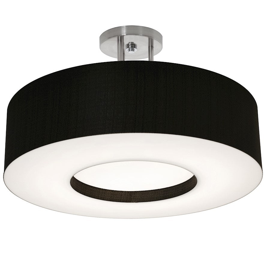 AFX Lighting Montclair 2 Light 19" Semi-Flush, Nickel/Black - MCF1932MB-BKSF