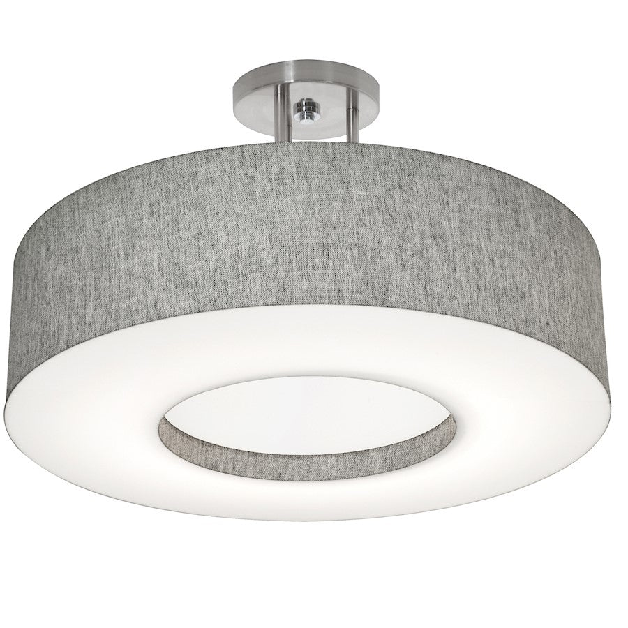 AFX Lighting Montclair 2 Light 19" Semi-Flush, Nickel/Grey - MCF1932MB-GYSF