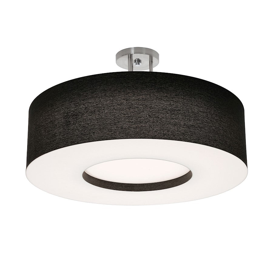 AFX Lighting Montclair 1 Lt 24" LED Semi-Flush, NK/Black/WH - MCF2432L5AJUD-BKSF