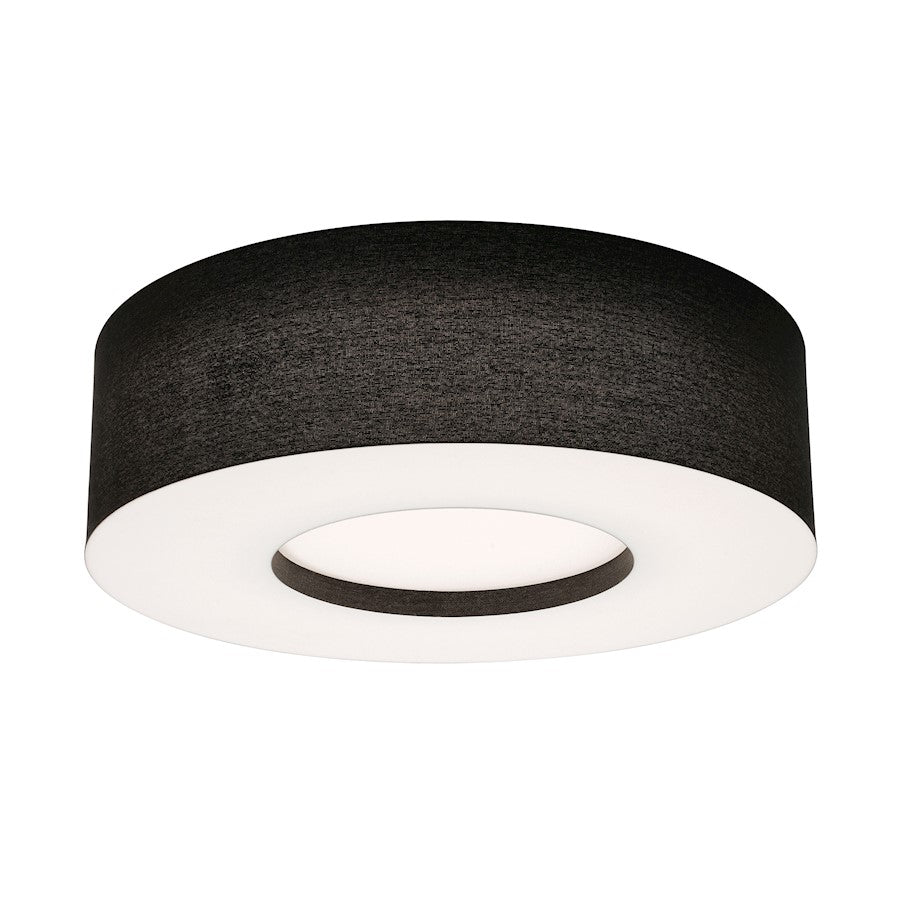 AFX Lighting Montclair 3 Lt 24'' Med Base Flush, Black/White - MCF2432MB-BK