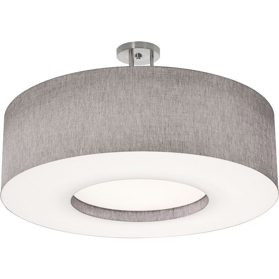 AFX Lighting Montclair 1 Lt 30" LED Semi-Flush, NK/Grey/WH - MCF3044L5AJUD-GYSF