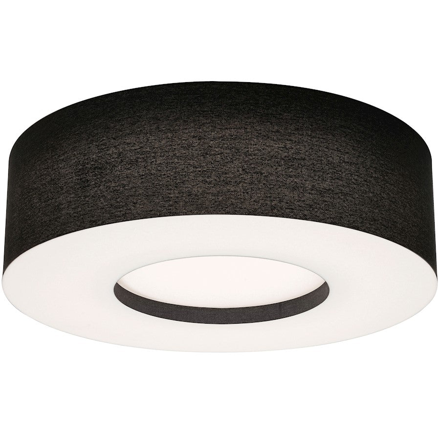 AFX Lighting Montclair 4 Lt 30'' Med Base Flush, Black/White - MCF3044MB-BK