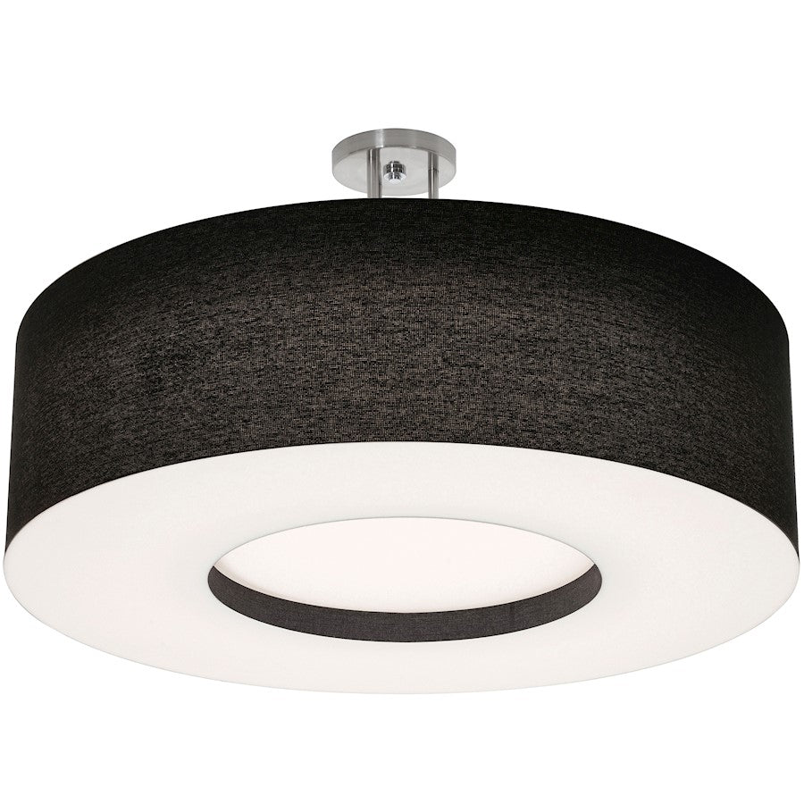 AFX Lighting Montclair 4 Lt 30'' Med Base Semi-Flush, NK/BK/WH - MCF3044MB-BKSF