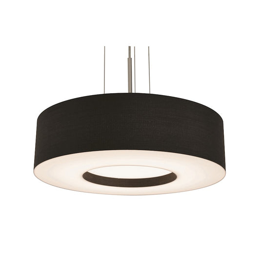 AFX Lighting Montclair 12" LED Pendant, Satin Nickel/Black - MCP1214LAJUDSN-BK