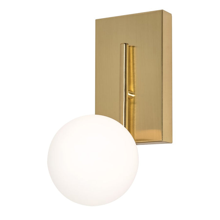 AFX Lighting Metropolitan 12" LED Sconce, Satin Brass/White - METS0512L30D1SB