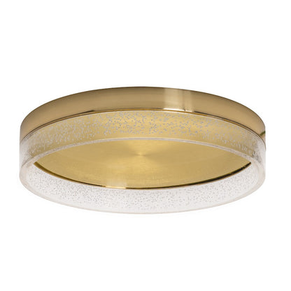 AFX Lighting Maggie LED 16" Flush Mount, Satin Brass/Clear - MGGF16L30D1SB