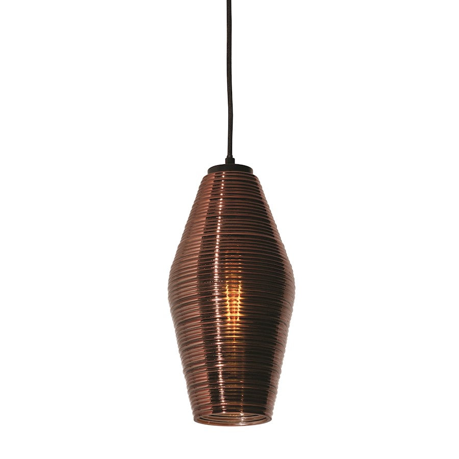 AFX Lighting Mila Pendant, Black/Copper - MLAP13CP