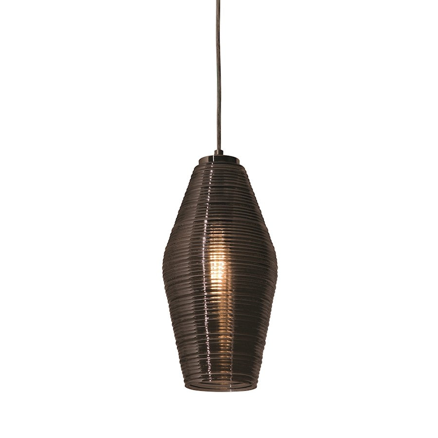 AFX Lighting Mila Pendant, Satin Nickel/Smoke - MLAP13SM