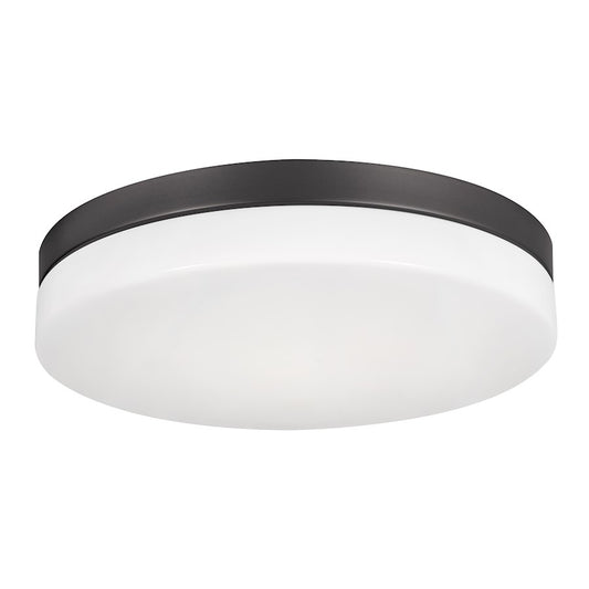 AFX Lighting Oscar 1 Light 11" Flush Mount, Black/Black - OSCF11LAJD1BK