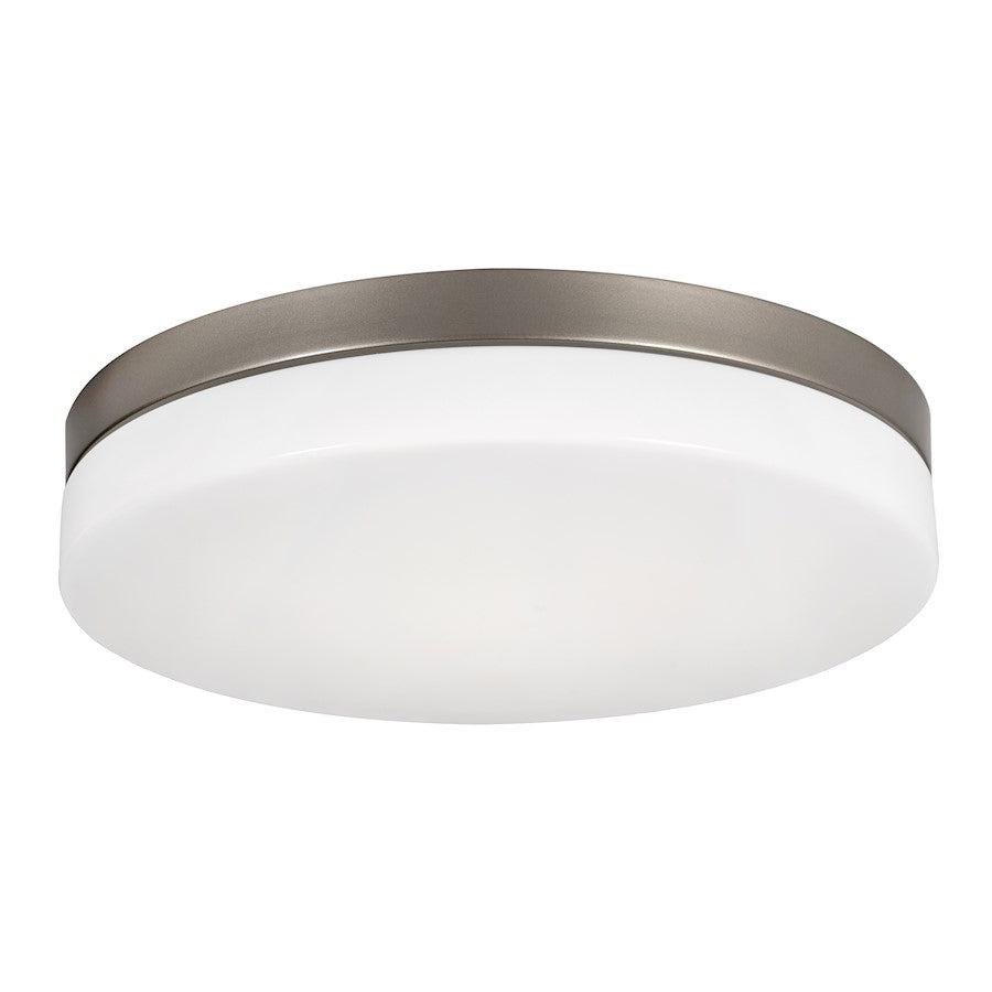 AFX Lighting Oscar 1 Light 11" Flush Mount, Nickel/Nickel - OSCF11LAJD1SN