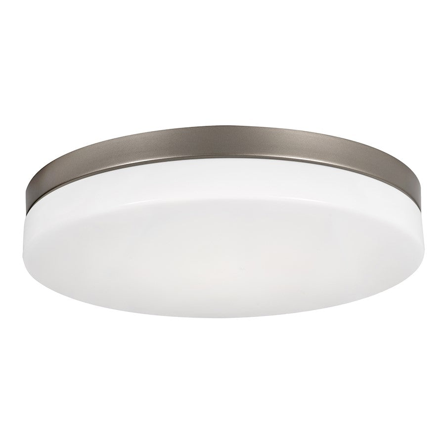 AFX Lighting Oscar 1 Light 14" Flush Mount, Nickel/Nickel - OSCF14LAJD1SN