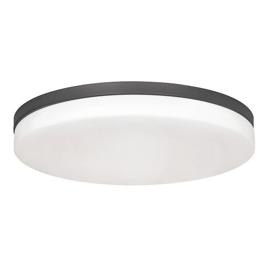 AFX Lighting Oscar 1 Light 19" Flush Mount, Black/Black - OSCF19LAJD1BK