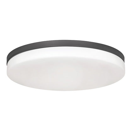 AFX Lighting Oscar 1 Light 19" Flush Mount, Black/Black - OSCF19LAJD1BK