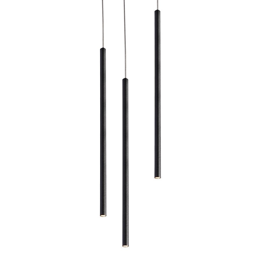 AFX Lighting Point LED 3-Point Pendant, Black/Black - PNTP0107L30D1BK