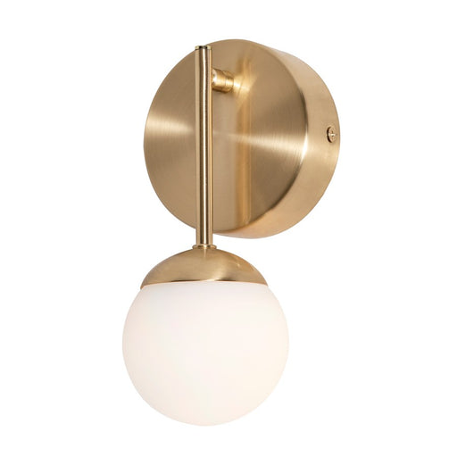 AFX Lighting Pearl 9" LED Sconce, Satin Brass/White - PRLS0409L30D1SB
