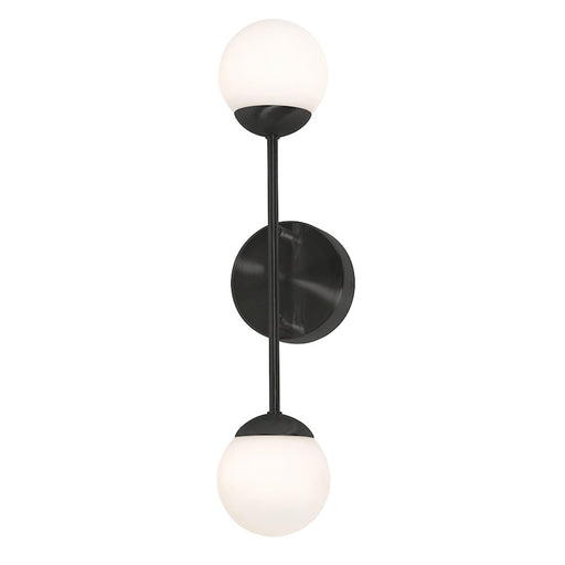 AFX Lighting Pearl 18" LED Sconce, Black/White - PRLS0418L30D1BK