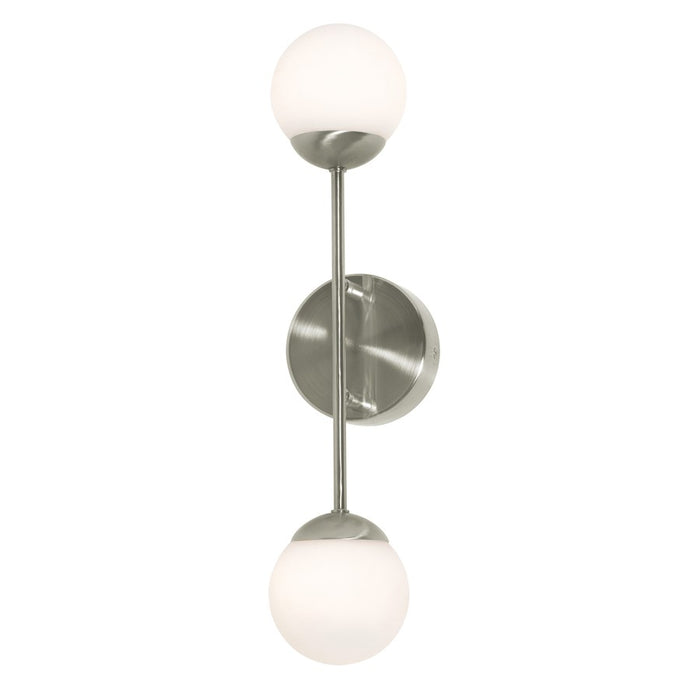 AFX Lighting Pearl 18" LED Sconce, Satin Nickel/White - PRLS0418L30D1SN