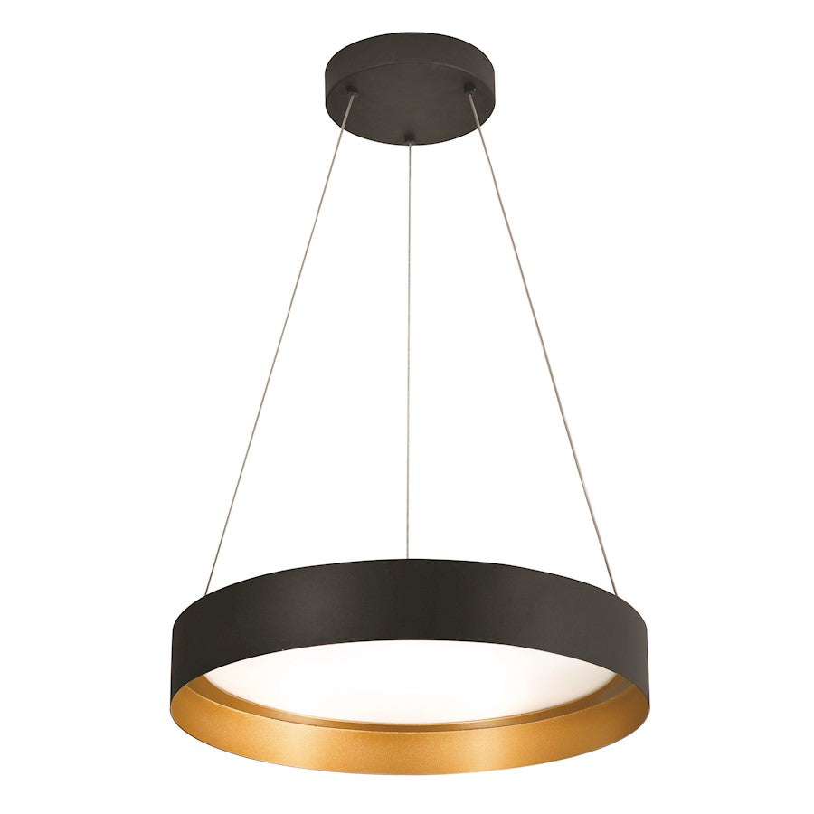 LED Pendant, Black/Gold