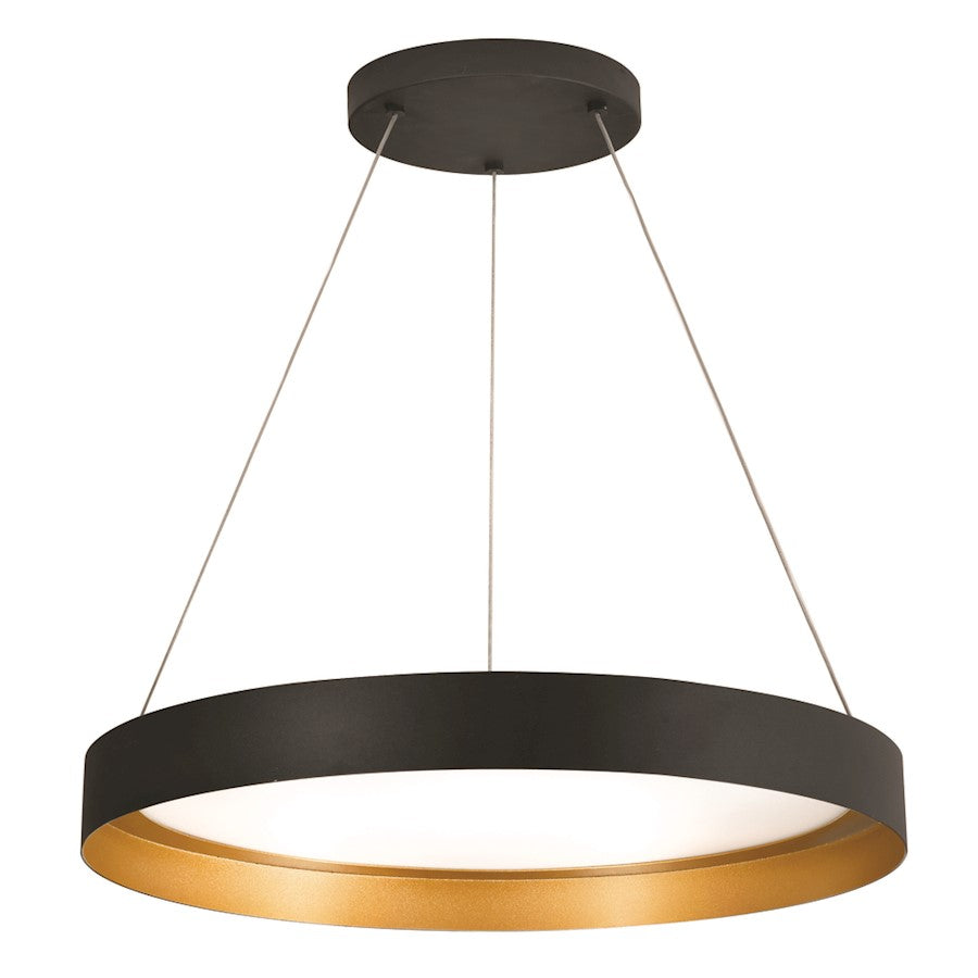 LED Pendant, Black/Gold