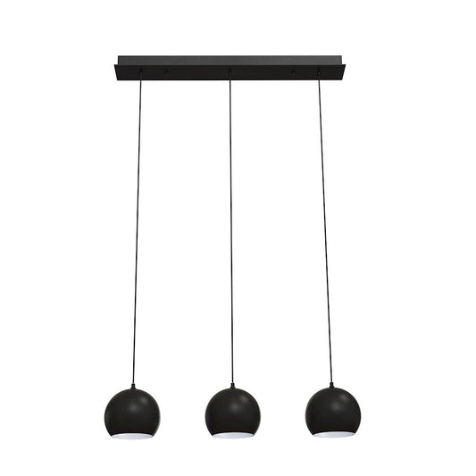 AFX Lighting Roxy 3 Light Linear Pendant, Black/Black - RXYP08BKLNR3