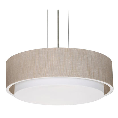 AFX Lighting Sanibel 1 Light 16" Pendant, Satin Nickel/Jute - SAP1614LAJUDSN-JT