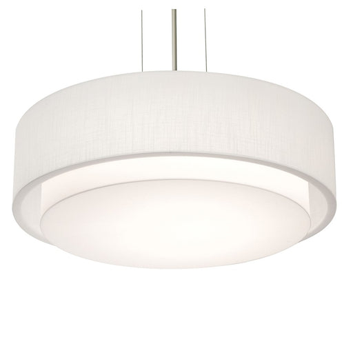 AFX Lighting Sanibel 3 Light 18" Pendant, Nickel/Linen White - SAP1824MBSN-LW