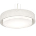 AFX Lighting Sanibel 3 Light 23" Pendant, Nickel/Linen White - SAP2332MBSN-LW