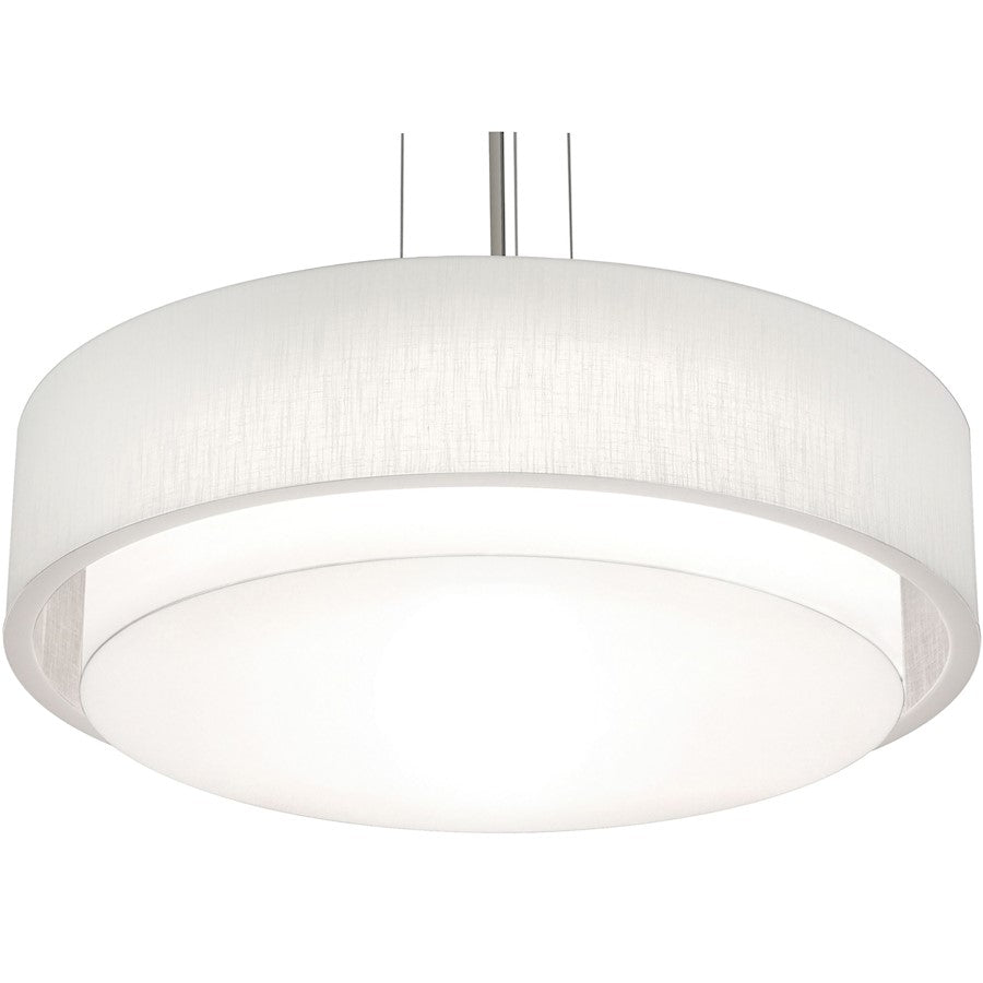 AFX Lighting Sanibel 1 Lt 32" LED Pendant, Nickel/White - SAP3244L5AJUDSN-LW