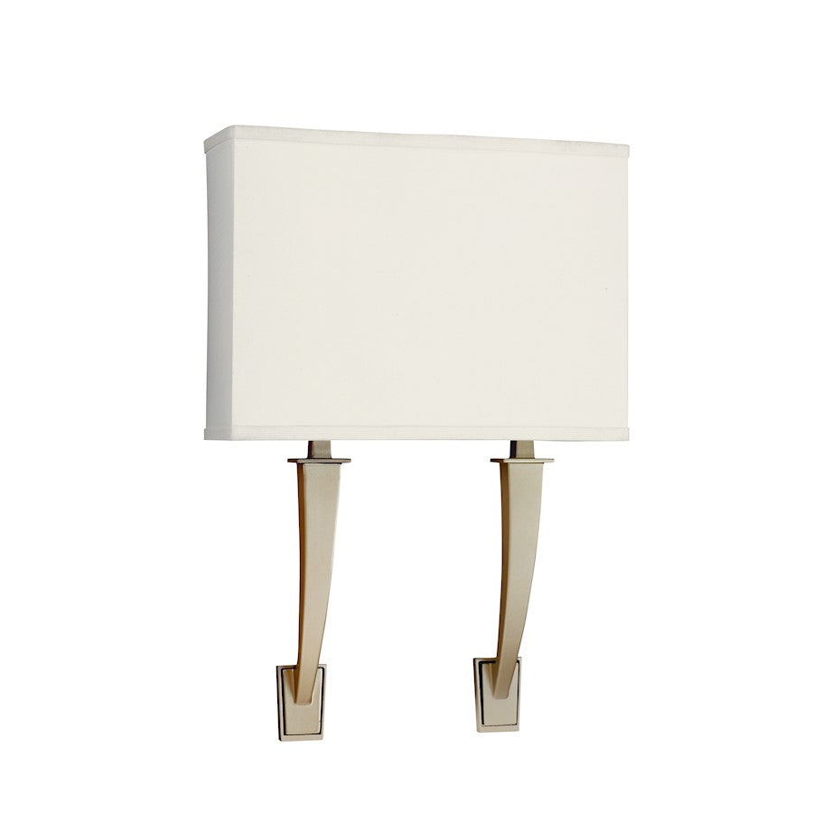 AFX Lighting Sheridan LED Sconce, Champagne/Cream Linen - SHS121814LAJUDACLN