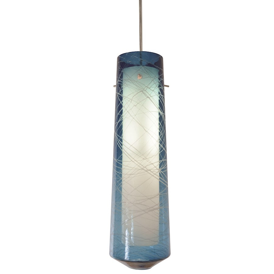 AFX Lighting Spun LED Pendant 3000K 120V, Nickel/Steel Blue - SPP1000L30D1SNSB