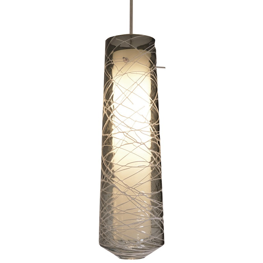 AFX Lighting Spun LED Pendant 3000K 120V, Satin Nickel/Smoke - SPP1000L30D1SNSM