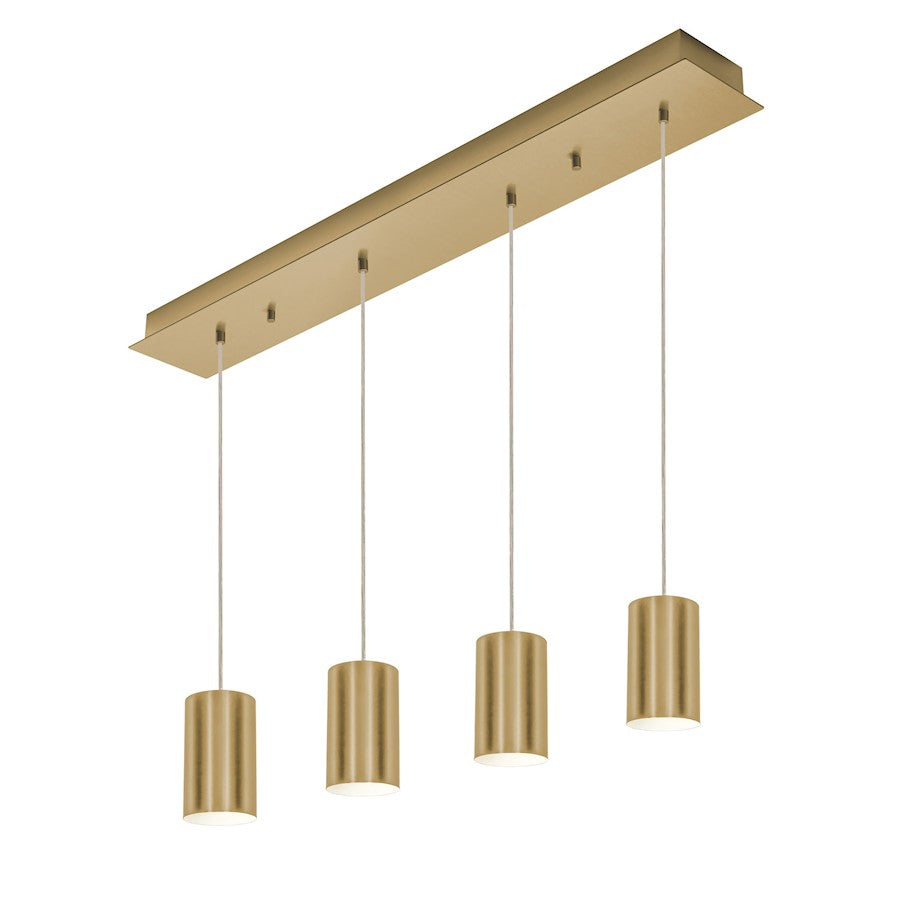 AFX Lighting Tyke 4 Light Linear Pendant, 120V, Satin Brass - TYKP04MBSBLNR4