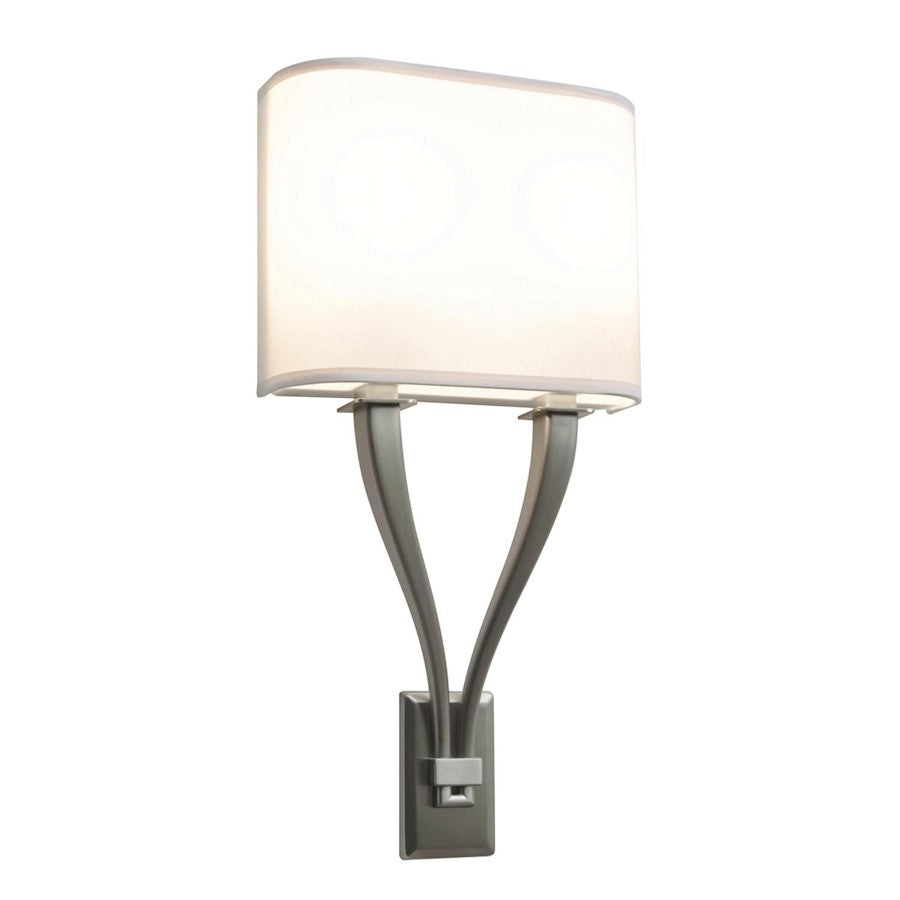 AFX Lighting Tory 11" LED Sconce, SN/Linen Acrylic - TYS112314LAJUDSNLA