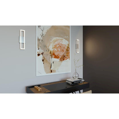 Zola 1 Light Wall Sconce, Satin Nickel/White