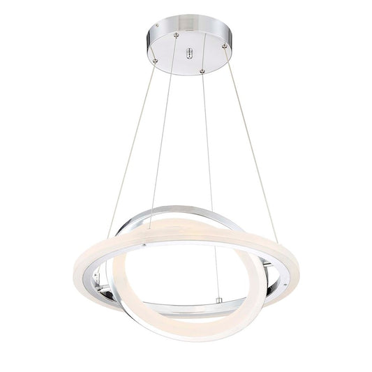 Saturn LED Pendant, Chrome